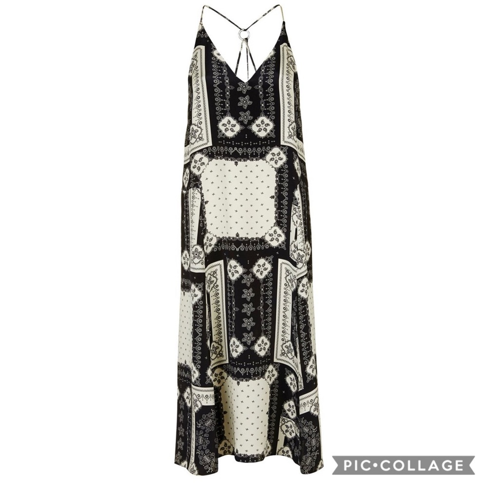 Bandana Print Ring Slip Dress NWT